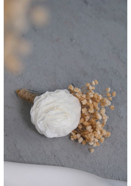 Beyaz Gül Cipso Gelin Buketi fiyatları