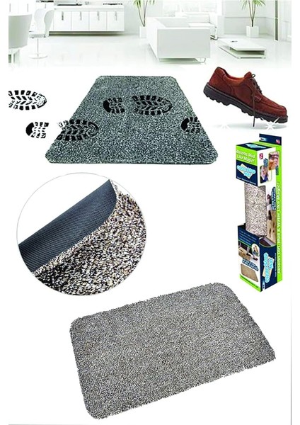 Clean Step Mat Yıkanabilir Mikrofiber Kir Toz Emici Iç-Dış Ortam Paspas - Lisinya