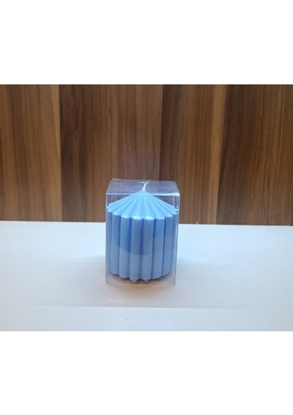 Kokulu Doğal 10CM-7CM Ebatlarda Mavi Renk Dekoratif Mum indirimleri