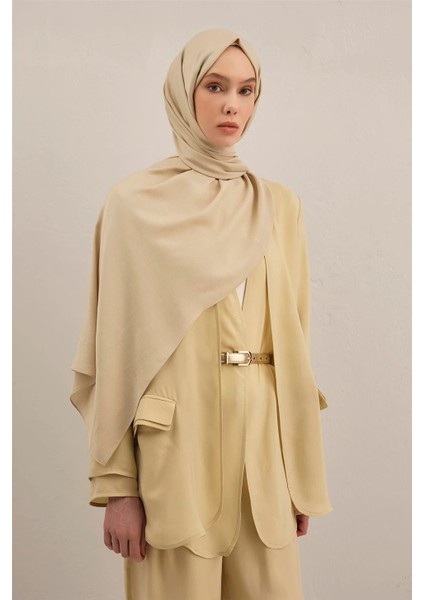 Logo Bordürlü Pamuk Ipek Şal 1