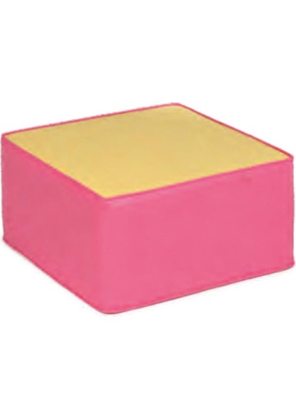 Kare Puf Suni Deri 25 cm (50X50)