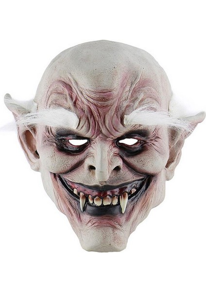 Nessiworld Korku Zombi Maskesi Beyaz Saçlı Kaşlı Lateks Vampir Maskesi Et Maske fiyatları