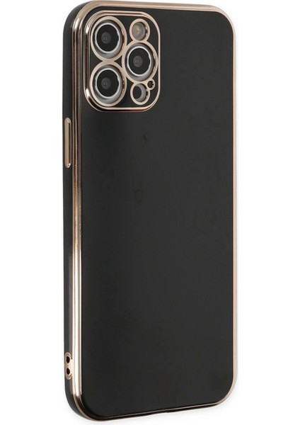 iPhone 12 Pro Max Kılıf Volet Silikon - SIYAH-(5796)