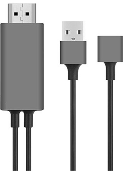 HY-XO51 Siyah-Gri Usb-F To HDMI 1m Mobil Telefon Uyumlu K