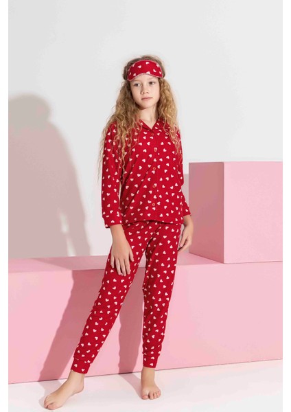 Anne-Kız Kombin Yapılabilir Düğmeli Süet Uzun Kollu Uyku Bantlı Aile Bağı Pijama TAKIMI-3979 fırsatları