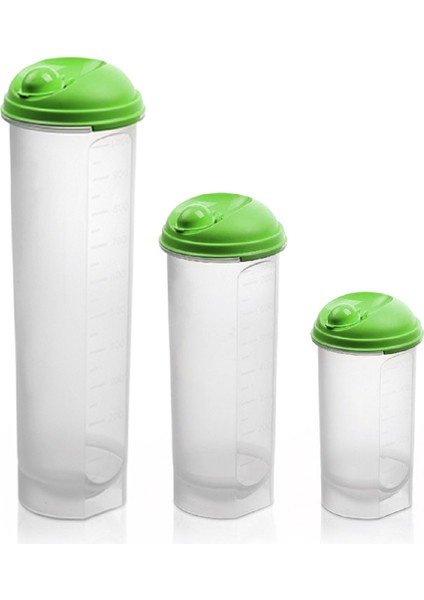 3' Lü Yağdanlık - Ölçekli, Sızdırmaz Kapaklı Yağlık & Sirkelik Seti 1 Lt / 0,75 Lt / 0,50 Lt, Bpa Içermez modelleri