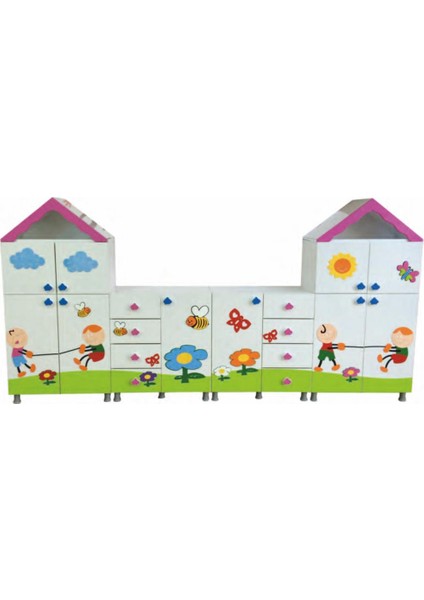 Bahçe Figürlü Dolap Seti fiyatları