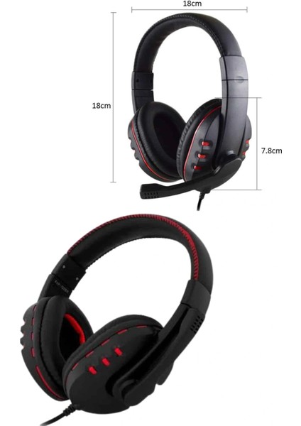 Mikrofonlu Gamer Kulaklık Oyuncu Kulaklığı Yüksek Ses Kaliteli Stereo Yumuşak Yastıklar fırsatları