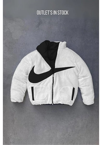 Oversize Logo Çift Taraflı Puff Mont