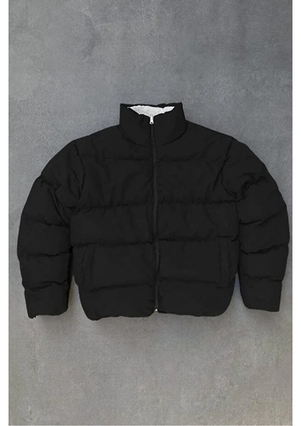 Oversize Logo Çift Taraflı Puff Mont fiyatları