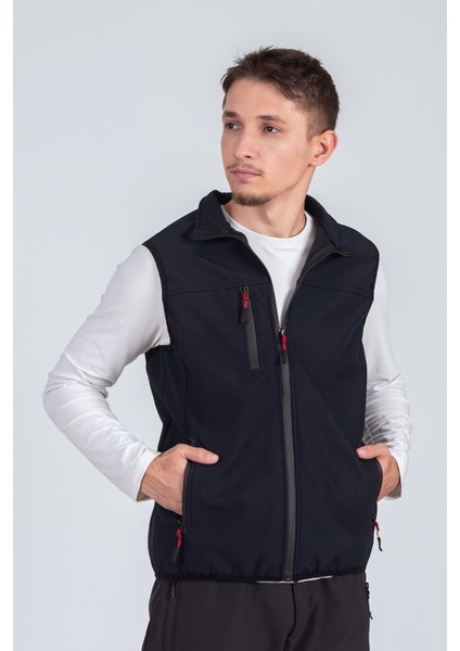 Softshell Dik Yaka Erkek Yelek