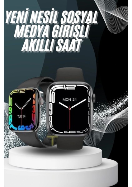Yeni Model Akıllı Saat Dokunmatik Ekran Unisex Amoled Ekran 44 mm