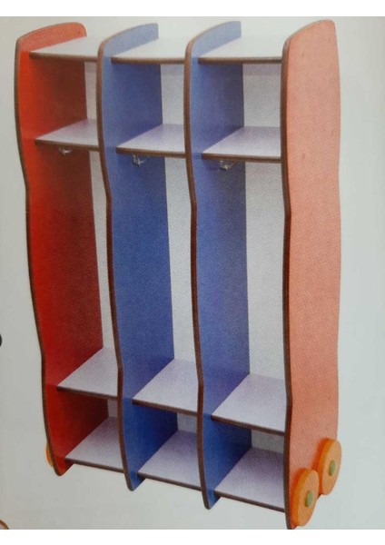 Vestiyer (3 Bölmeli)