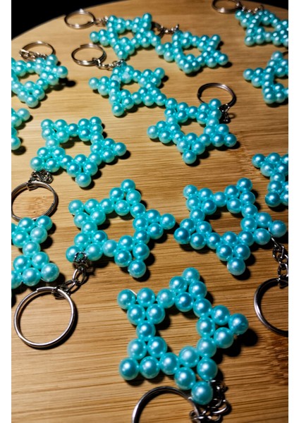 15 Adet Uzun Zincirli Inci Yıldız Anahtarlık-Yeni Doğan-Mevlid-Sünnet Hediyesi-Doğum Günü fırsatları