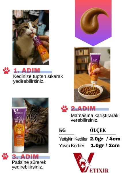 Multi Vitamin Paste Kedi Vitamin Macunu 100 gr fırsatları