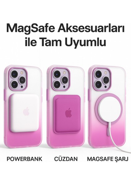 iphone 16 Pro Max Kılıf Magsafe Uyumlu Renk Geçişli Darbe Emici Degrade Kapak fiyatları