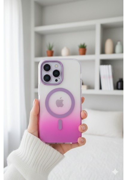 iphone 16 Pro Max Kılıf Magsafe Uyumlu Renk Geçişli Darbe Emici Degrade Kapak indirimleri