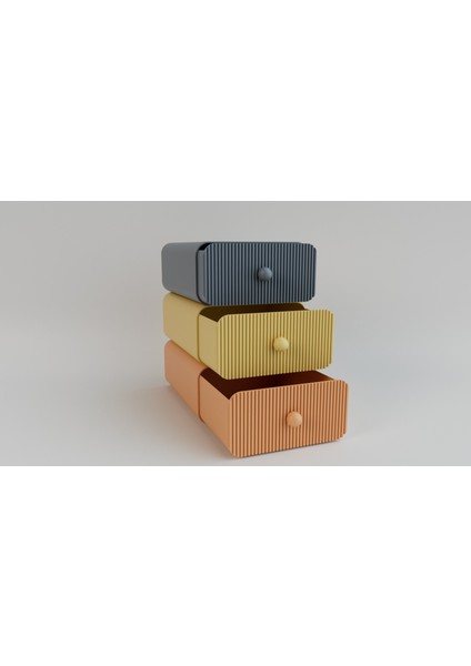 3’lü Renkli Masa Üstü Mini Çekmece – Modern Dekoratif Organizer ve Düzenleyici Kutular fiyatları