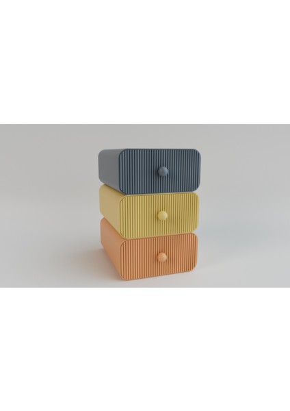 3’lü Renkli Masa Üstü Mini Çekmece – Modern Dekoratif Organizer ve Düzenleyici Kutular modelleri