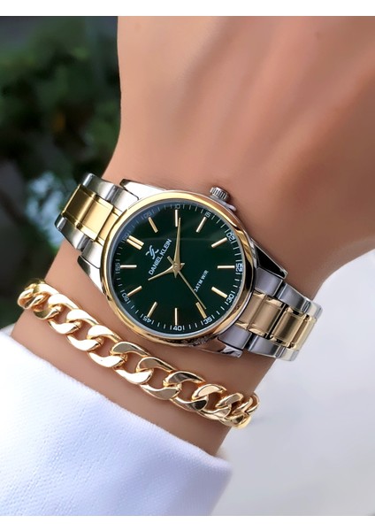 Orijinal Çelik Kordon Kadın Kol Saati 3 Atm Su Geçirmezlik Gold Gümüş Renk Bileklik Hediyeli DK584C3