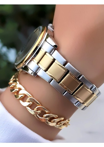 Orijinal Çelik Kordon Kadın Kol Saati 3 Atm Su Geçirmezlik Gold Gümüş Renk Bileklik Hediyeli DK584C3 modelleri