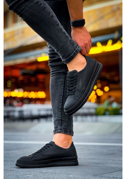 Cowien Premium Erkek Tarz Bağcıklı Sneaker Siyah fırsatları