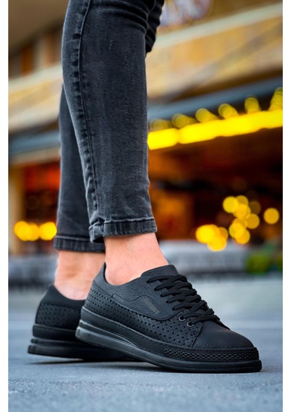 Cowien Premium Erkek Tarz Bağcıklı Sneaker Siyah indirimleri