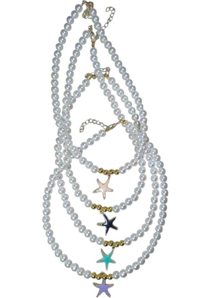 Boncuk Kolye - 50 Adet Karışık modelleri