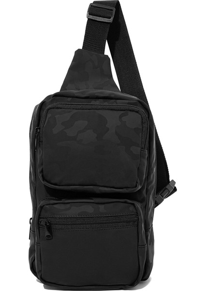 Kamuflaj Baskılı Siyah Çapraz Çanta 091811-900