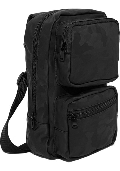 Kamuflaj Baskılı Siyah Çapraz Çanta 091811-900