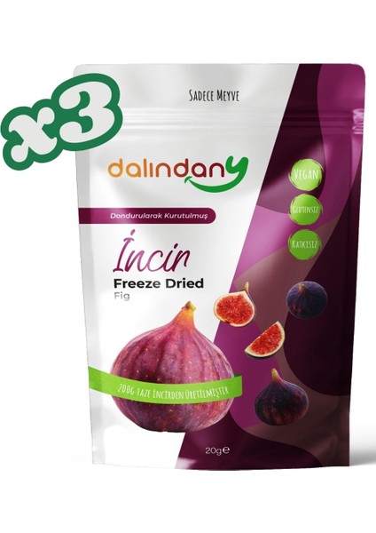 Freeze Dried Dondurularak Kurutulmuş Incir Dilimleri 20 Gram X3