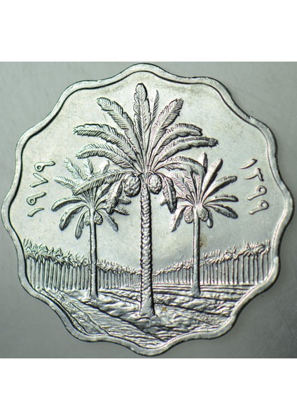 Irak 10 Fils 1979 Palmiye Temalı. Çilaltı fiyatları