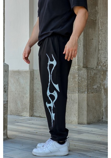 Inferno Streak - Erkek Siyah Eşofman Altı Lastikli Paça Rahat Kesim Cepli Jogger modelleri