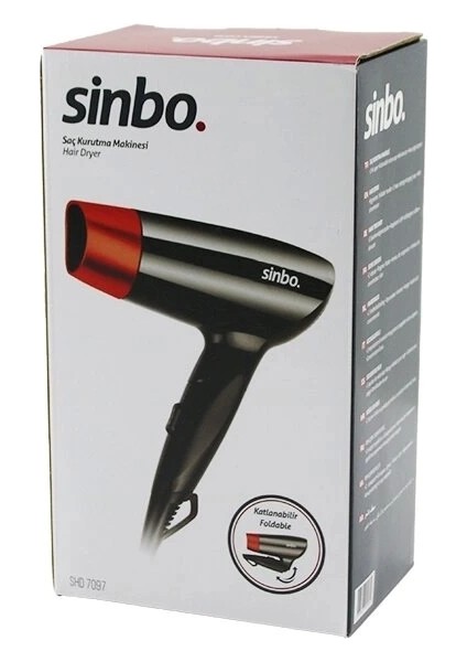 Saç Kurutma - Fön Makinesi Katlanır - Seyahat Tipi 2 Hız Ayarı- Askı Kancası- Yoğunlaştırıcı SHD-7097 (5047)