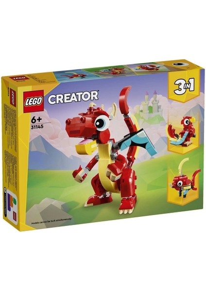 31145 Lego® Creator 3’ü1 Arada Kırmızı Ejderha 149 Parça +6 Yaş indirimleri