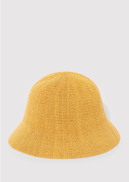 Sarı Hasır Bucket Şapka 1910080-34333