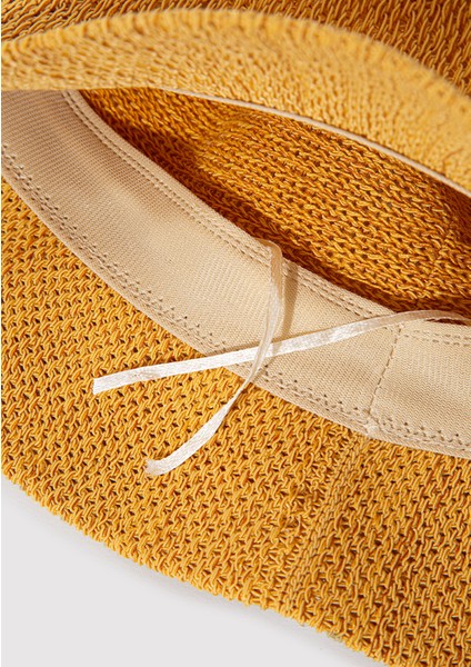 Sarı Hasır Bucket Şapka 1910080-34333