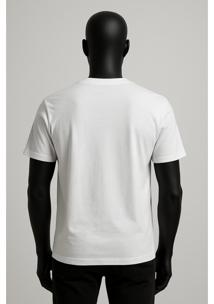 %100 Organik Pamuk Beyaz Tişört | Çift Kumaş Rahat Kalıp Günlük & Spor Kullanım indirimleri