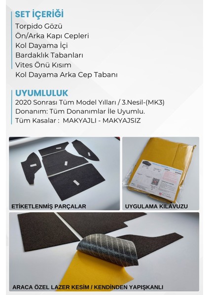 Hyundai I20 3.nesil 2020 Sonrası Uyumlu Konfor Seti – Ceplere Özel Yapışkanlı Premium Kaplama fiyatları