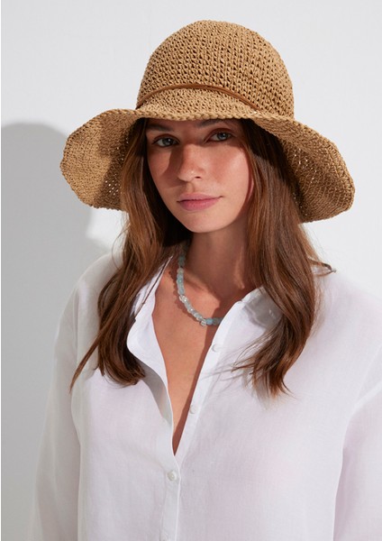 Kahverengi Hasır Şapka 1911280-70185 fırsatları