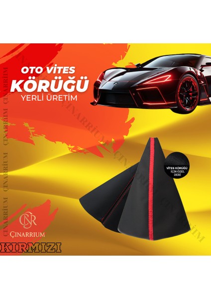 Suzuki Swift Siyah Deri Özel Yeni Tasarım Kırmızı Şerit Vites Körüğü indirimleri