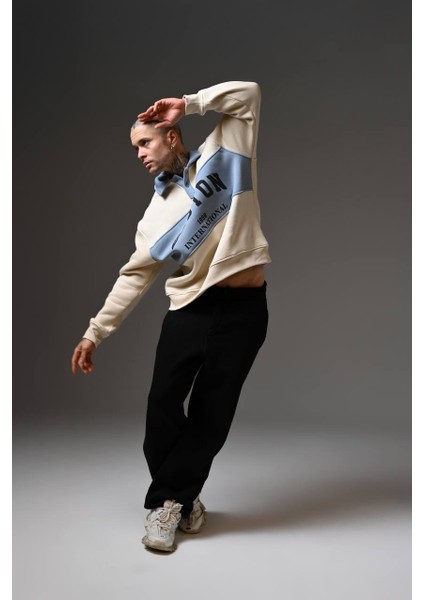 Boston Yakalı Sweatshirt