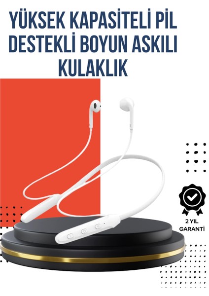Uzun Süre Dayanıklı Manyetik Başlıklı Bluetooth Kulaklık