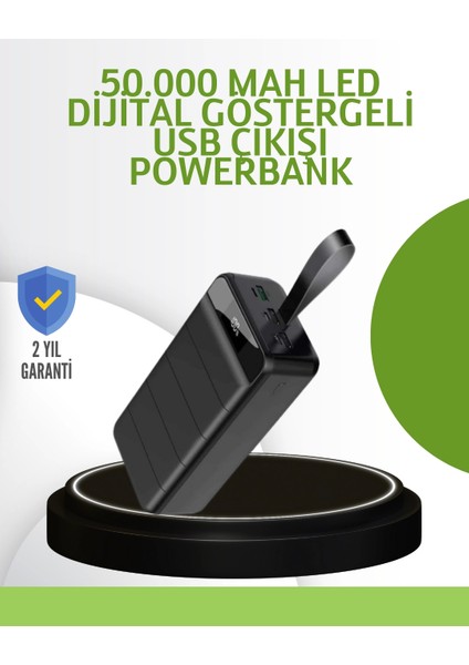 Ultra Güçlü 50.000 Mah Powerbank – LED Ekranlı, Çoklu Bağlantı Seçenekli, Akıllı Koruma Sistemli Şarj Ünitesi