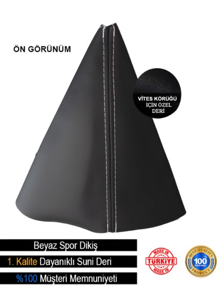 Smart Fortwo Siyah Deri Özel Yeni Tasarım Beyaz Spor Dikiş Vites Körüğü fiyatları