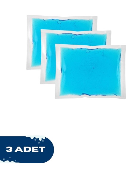 3 Adet Soğuk Sıcak Jel Kompres, Yaralanma Soğutucu Isıtıcı 13X13