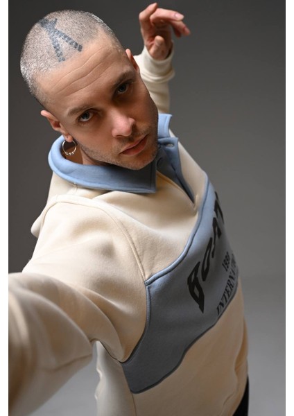 Boston Yakalı Sweatshirt