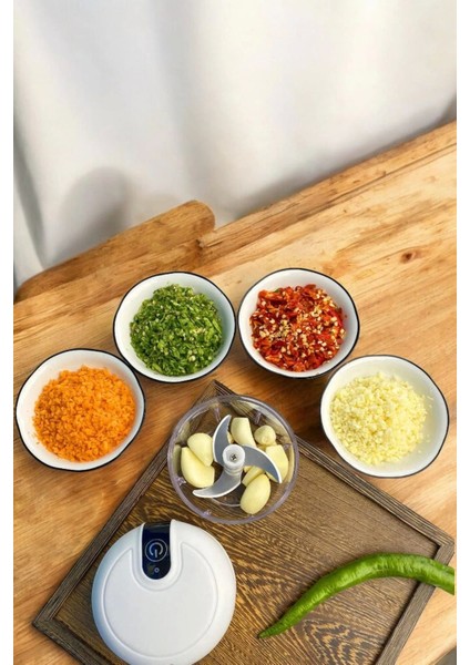 Şarjlı Mini El Rondosu Doğrayıcı Taşınabilir 250 ml Çelik Lı fiyatları