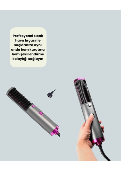 Profesyonel Iyon Teknolojili Sıcak Hava Fırçası modelleri