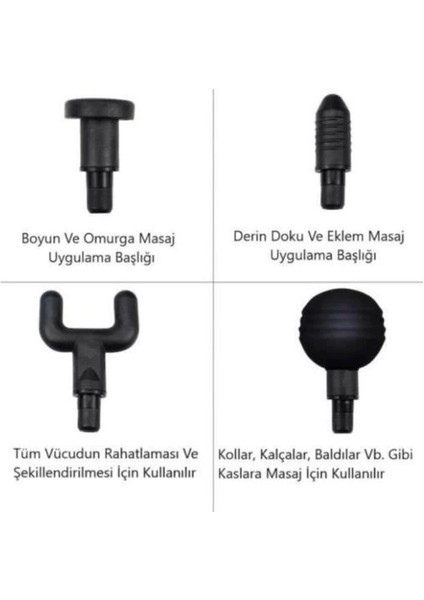 Darbeli Titreşimli Tabanca Masaj Aleti Kas Rahatlatıcı 4 Başlıklı Şarjlı Göbek Eritme Cihazı Zayıflama ve Selülit Giderme indirimleri